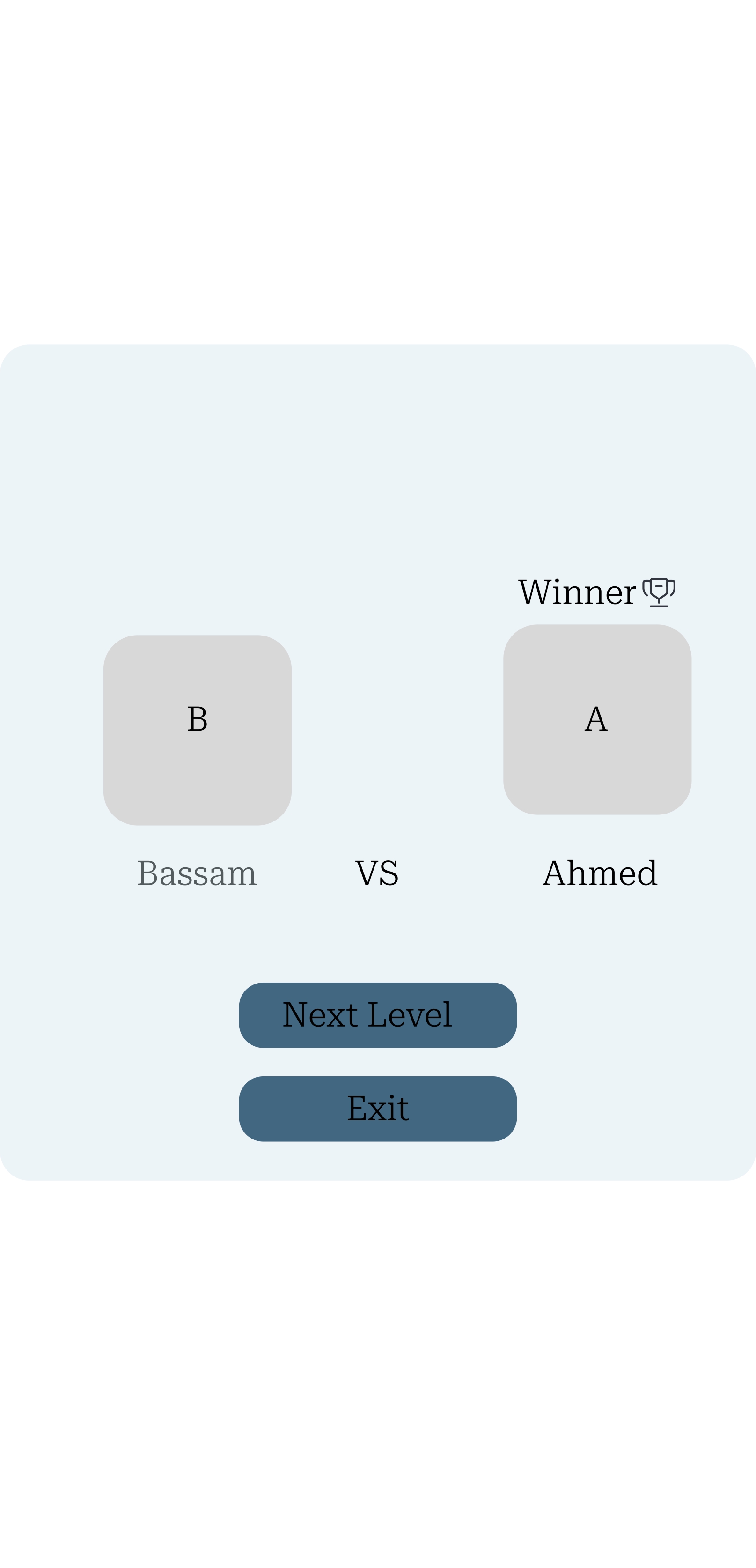 one of the players wins